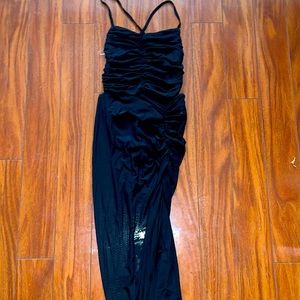 Body suit sheer strap dress